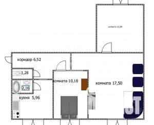 3-к квартира, вторичка, 58м2, 1/5 этаж