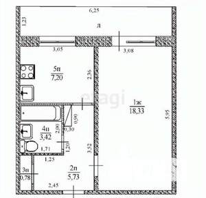 1-к квартира, вторичка, 36м2, 8/10 этаж