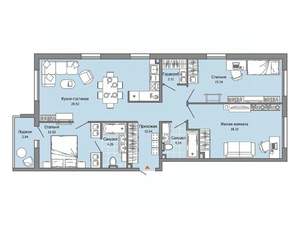 3-к квартира, вторичка, 95м2, 1/9 этаж