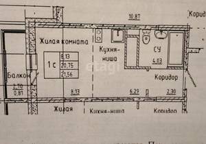 1-к квартира, вторичка, 22м2, 12/14 этаж