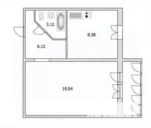 1-к квартира, вторичка, 37м2, 10/11 этаж