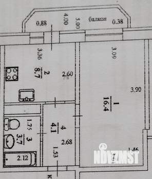 1-к квартира, вторичка, 34м2, 6/18 этаж