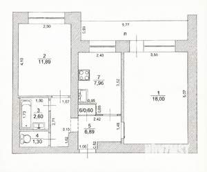 2-к квартира, вторичка, 49м2, 8/9 этаж