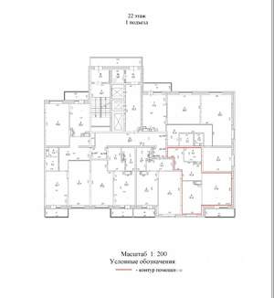 1-к квартира, вторичка, 45м2, 22/23 этаж