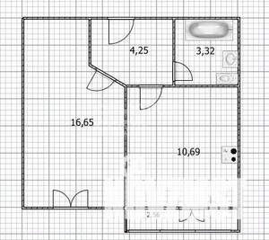 1-к квартира, вторичка, 36м2, 2/3 этаж