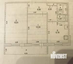 2-к квартира, вторичка, 53м2, 3/9 этаж