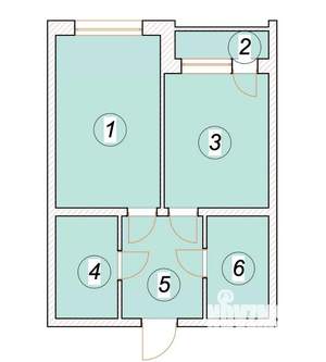 1-к квартира, строящийся дом, 52м2, 5/5 этаж