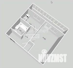 1-к квартира, вторичка, 39м2, 8/9 этаж