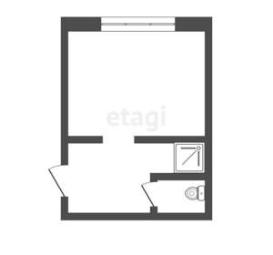 1-к квартира, вторичка, 20м2, 2/5 этаж