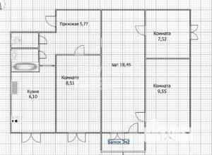 4-к квартира, вторичка, 60м2, 2/5 этаж