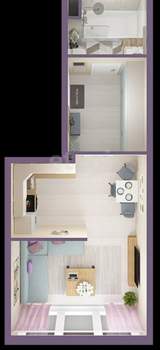 1-к квартира, сданный дом, 34м2, 12/24 этаж