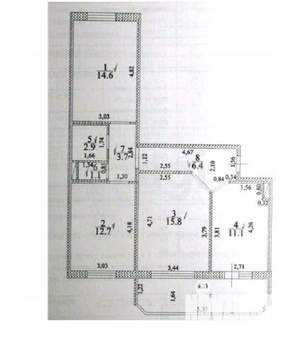 3-к квартира, вторичка, 68м2, 2/10 этаж