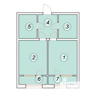1-к квартира, строящийся дом, 62м2, 4/5 этаж