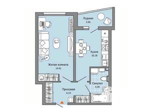 1-к квартира, вторичка, 40м2, 1/9 этаж