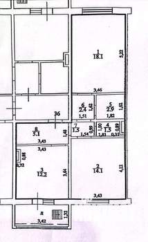 2-к квартира, вторичка, 58м2, 9/9 этаж