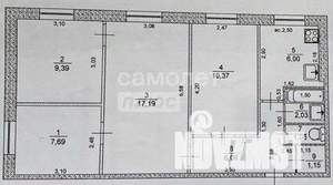 4-к квартира, вторичка, 61м2, 1/5 этаж