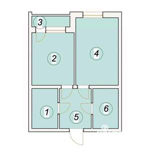 1-к квартира, строящийся дом, 53м2, 4/5 этаж