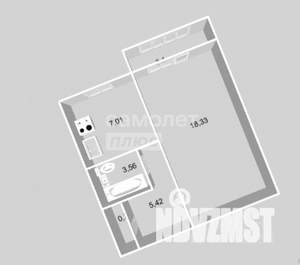 1-к квартира, вторичка, 37м2, 6/9 этаж