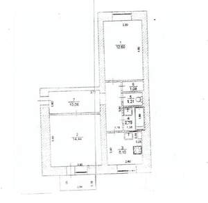 2-к квартира, вторичка, 47м2, 3/3 этаж