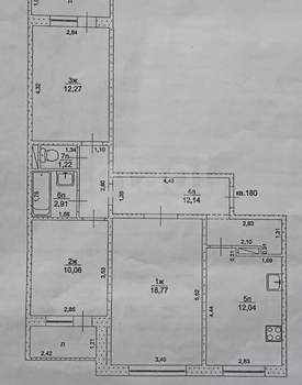 3-к квартира, вторичка, 69м2, 7/10 этаж