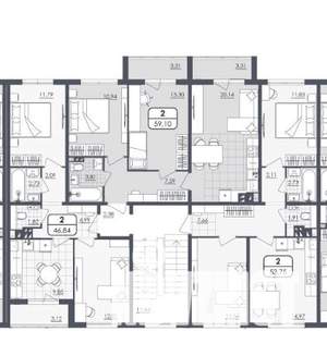 2-к квартира, вторичка, 47м2, 2/4 этаж