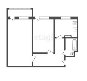 2-к квартира, вторичка, 43м2, 4/5 этаж