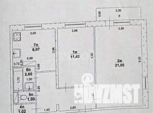 2-к квартира, вторичка, 55м2, 3/9 этаж
