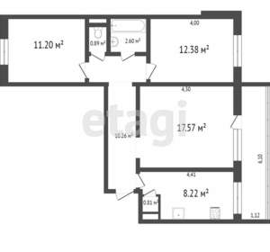 3-к квартира, вторичка, 65м2, 5/10 этаж