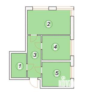 2-к квартира, строящийся дом, 56м2, 4/5 этаж