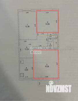 3-к квартира, вторичка, 68м2, 8/9 этаж