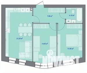 2-к квартира, вторичка, 65м2, 4/7 этаж