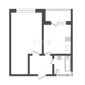 1-к квартира, вторичка, 41м2, 4/9 этаж