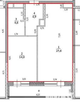 2-к квартира, вторичка, 49м2, 8/24 этаж