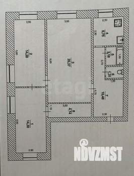 3-к квартира, вторичка, 78м2, 1/2 этаж