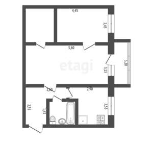 2-к квартира, вторичка, 45м2, 3/9 этаж