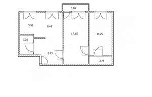 3-к квартира, вторичка, 56м2, 3/5 этаж