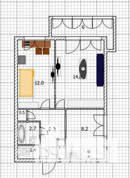 2-к квартира, вторичка, 48м2, 5/9 этаж