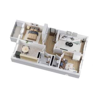 3-к квартира, сданный дом, 67м2, 2/12 этаж