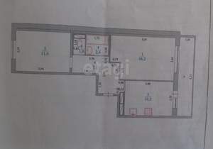 2-к квартира, вторичка, 49м2, 10/10 этаж