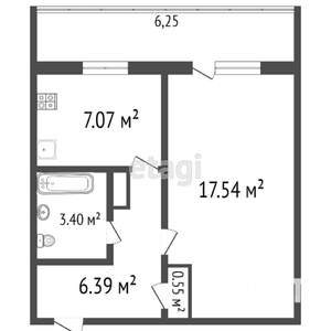 1-к квартира, вторичка, 39м2, 9/10 этаж