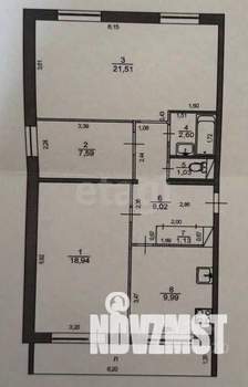 3-к квартира, вторичка, 71м2, 2/10 этаж