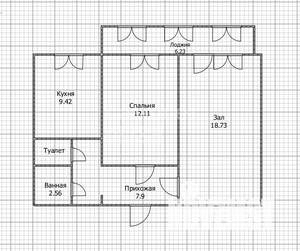 2-к квартира, вторичка, 56м2, 6/10 этаж