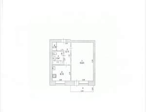 1-к квартира, вторичка, 34м2, 1/9 этаж