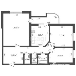 3-к квартира, вторичка, 72м2, 8/18 этаж