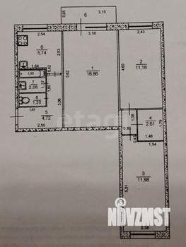 3-к квартира, вторичка, 58м2, 5/5 этаж