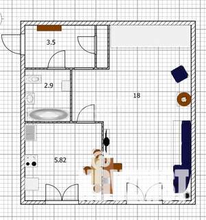 1-к квартира, вторичка, 31м2, 1/5 этаж