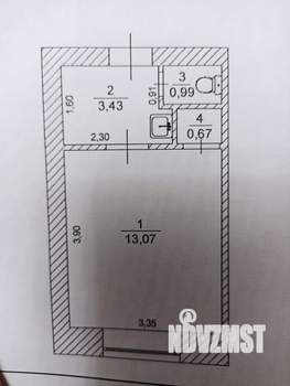 1-к квартира, вторичка, 18м2, 5/5 этаж