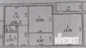 2-к квартира, вторичка, 45м2, 4/10 этаж