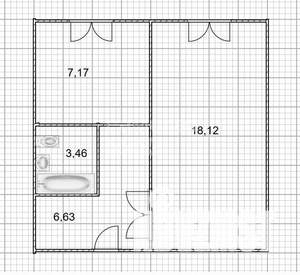 1-к квартира, вторичка, 35м2, 1/5 этаж