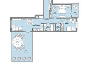 2-к квартира, вторичка, 77м2, 10/12 этаж